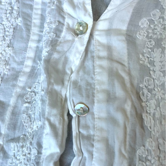 Soft Surroundings White Embroidered Blouse - Picture 2 of 5